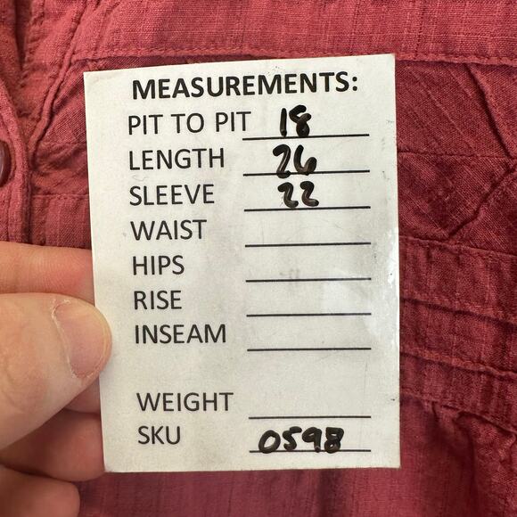 Woolrich Button Front Cotton Relaxed Long Sleeve Shirt Blouse Womens Size S - Picture 16 of 16